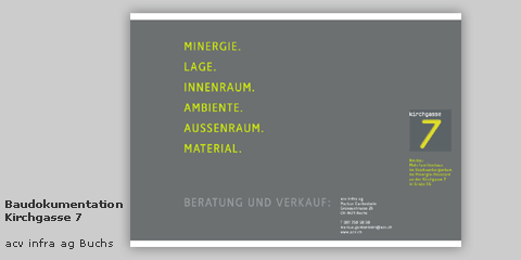 Baudokumentation Kirchgasse 7, acv infra ag, Buchs
