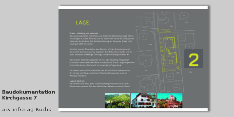 Baudokumentation Kirchgasse 7, acv infra ag, Buchs