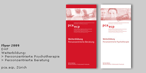 Flyer Weiterbildung, deutsch und franz&ouml;sisch,  pca.acp, Z&uuml;rich